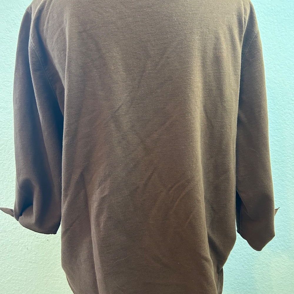 Women’s 3/4 Length Sleeves Brown Blouse‎ | Size XL - Picture 5 of 12